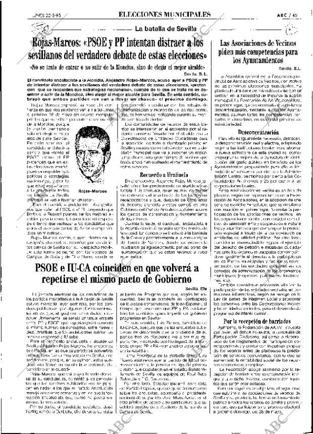 ABC SEVILLA 22-05-1995 página 45