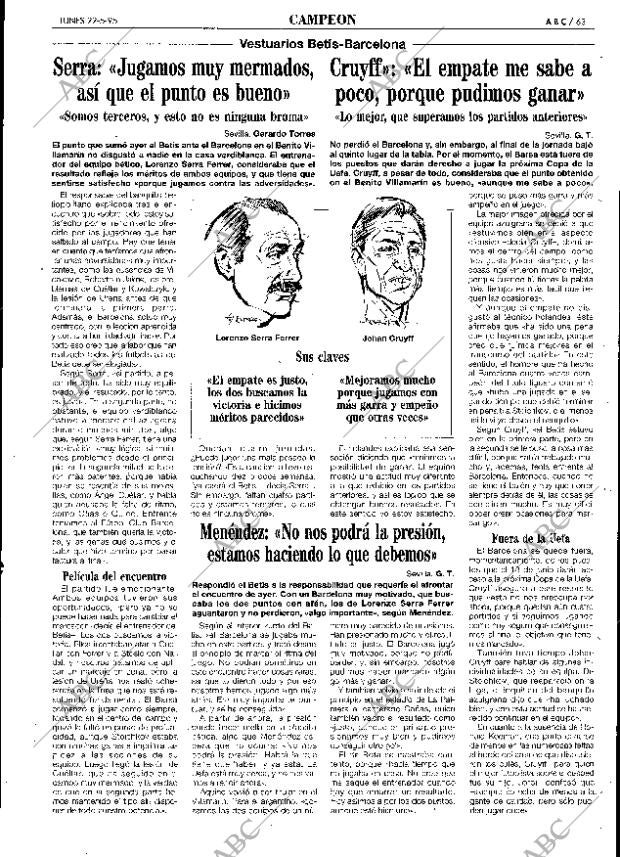ABC SEVILLA 22-05-1995 página 63