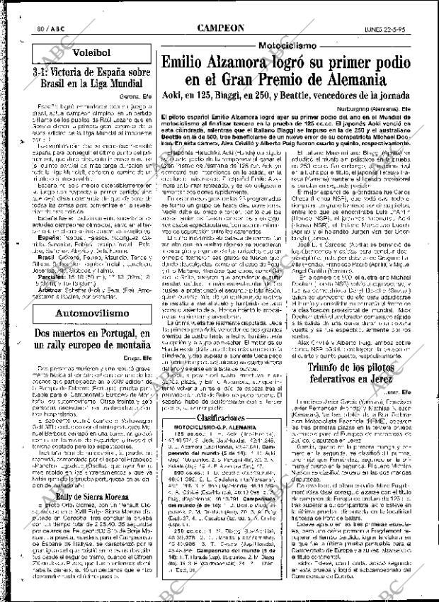 ABC SEVILLA 22-05-1995 página 80