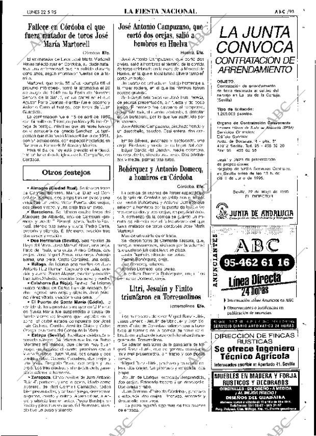 ABC SEVILLA 22-05-1995 página 93