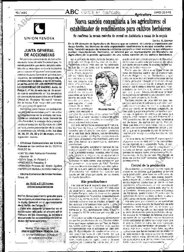 ABC SEVILLA 22-05-1995 página 98
