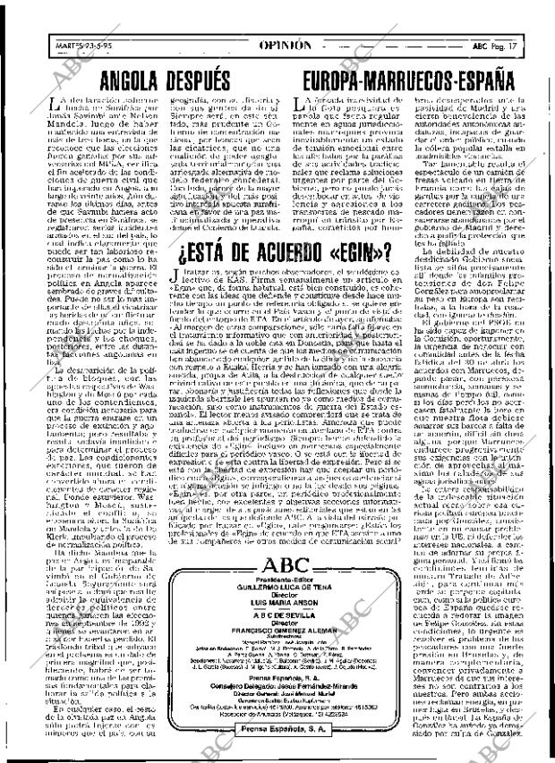 ABC SEVILLA 23-05-1995 página 17