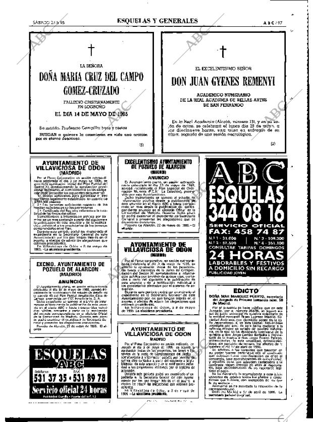 ABC MADRID 27-05-1995 página 97