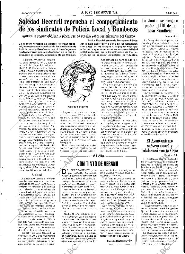 ABC SEVILLA 27-05-1995 página 49