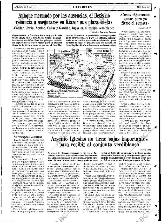 ABC SEVILLA 27-05-1995 página 77