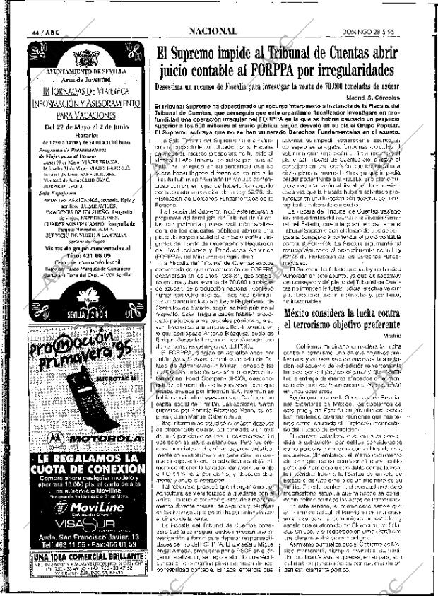 ABC SEVILLA 28-05-1995 página 44