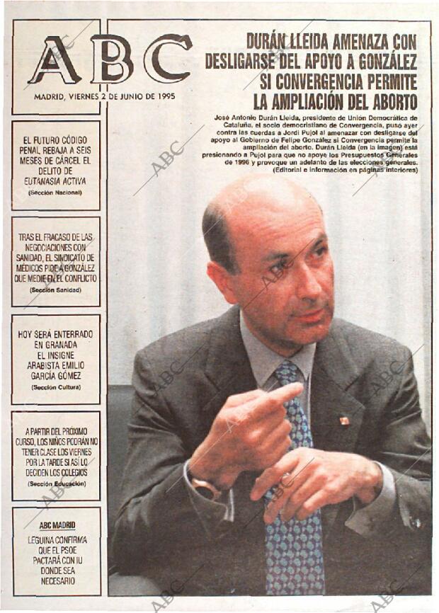 ABC MADRID 02-06-1995 página 1