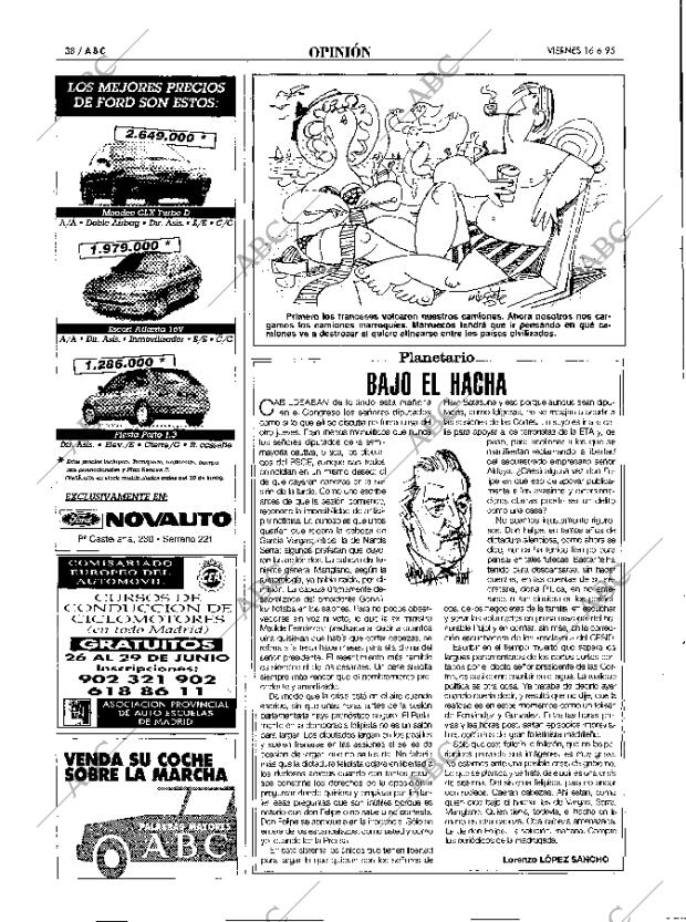 ABC MADRID 16-06-1995 página 38