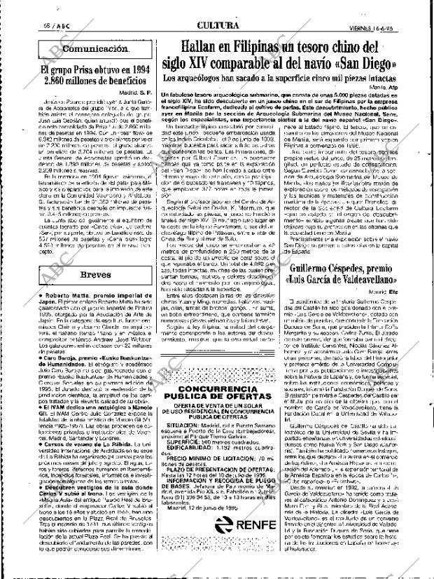 ABC MADRID 16-06-1995 página 68