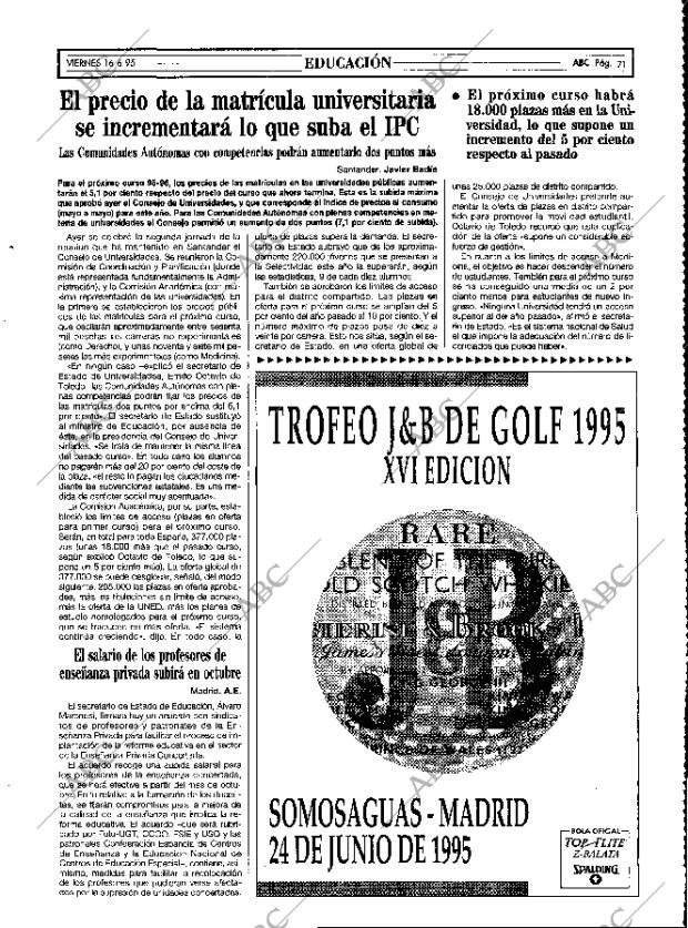 ABC MADRID 16-06-1995 página 71