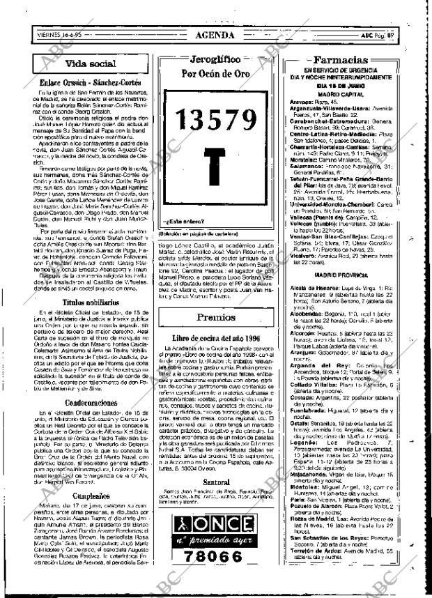 ABC MADRID 16-06-1995 página 89