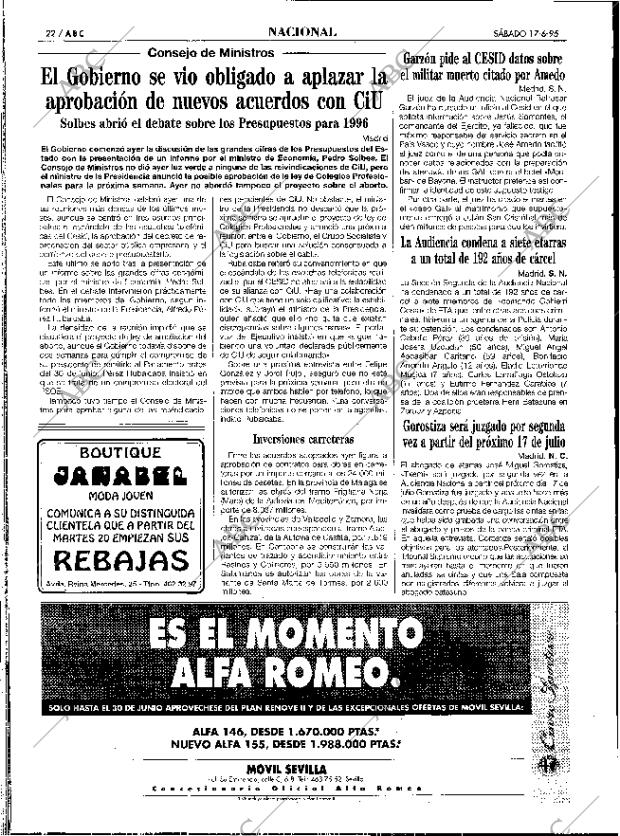 ABC SEVILLA 17-06-1995 página 22
