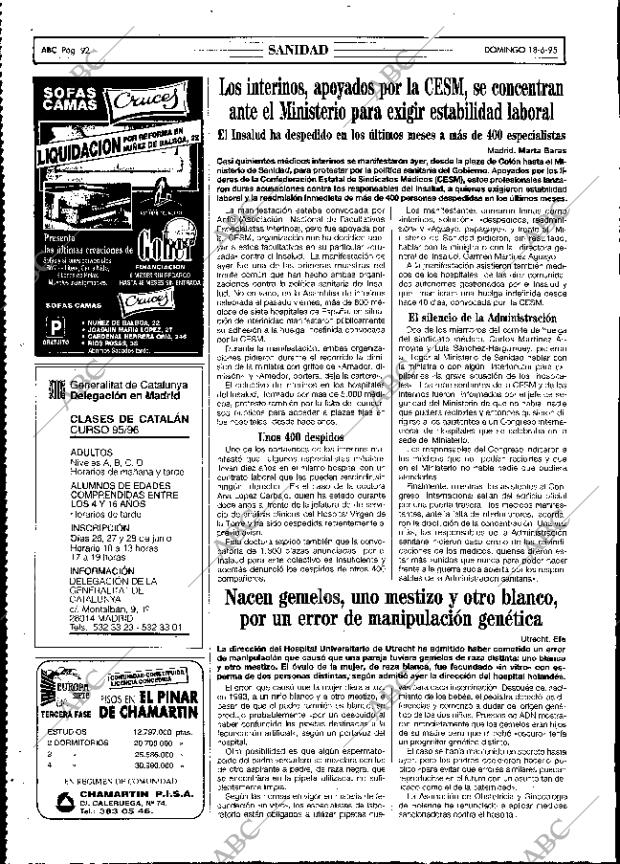 ABC MADRID 18-06-1995 página 92