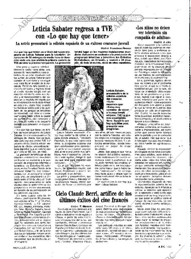 ABC MADRID 21-06-1995 página 131