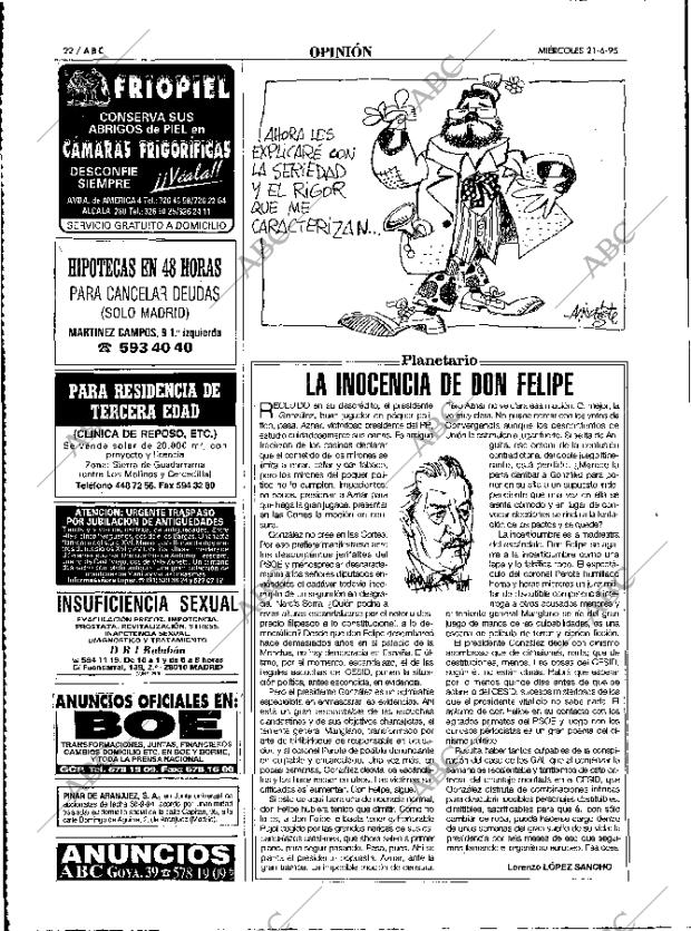 ABC MADRID 21-06-1995 página 22