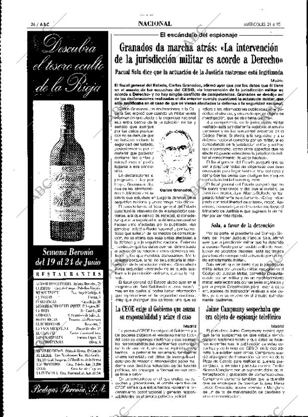 ABC MADRID 21-06-1995 página 26