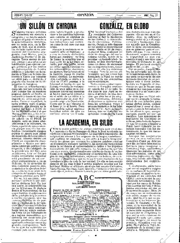 ABC MADRID 23-06-1995 página 21