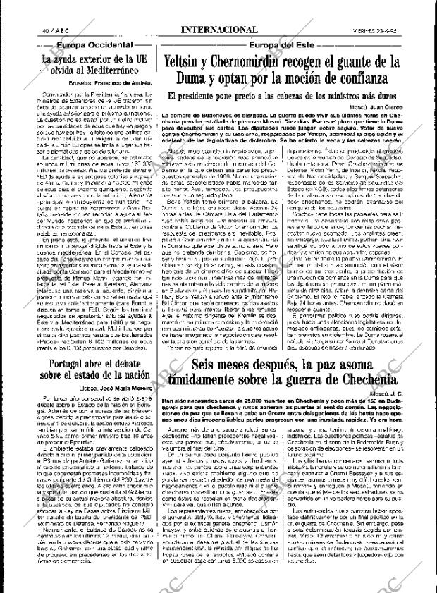 ABC MADRID 23-06-1995 página 40