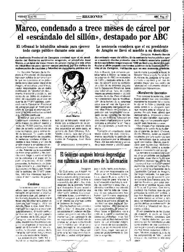 ABC MADRID 23-06-1995 página 67