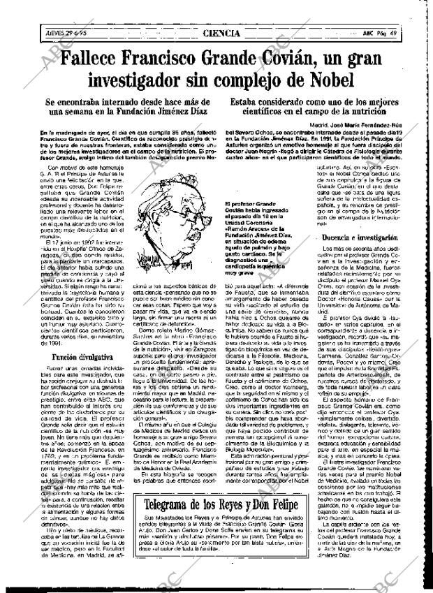 ABC MADRID 29-06-1995 página 69