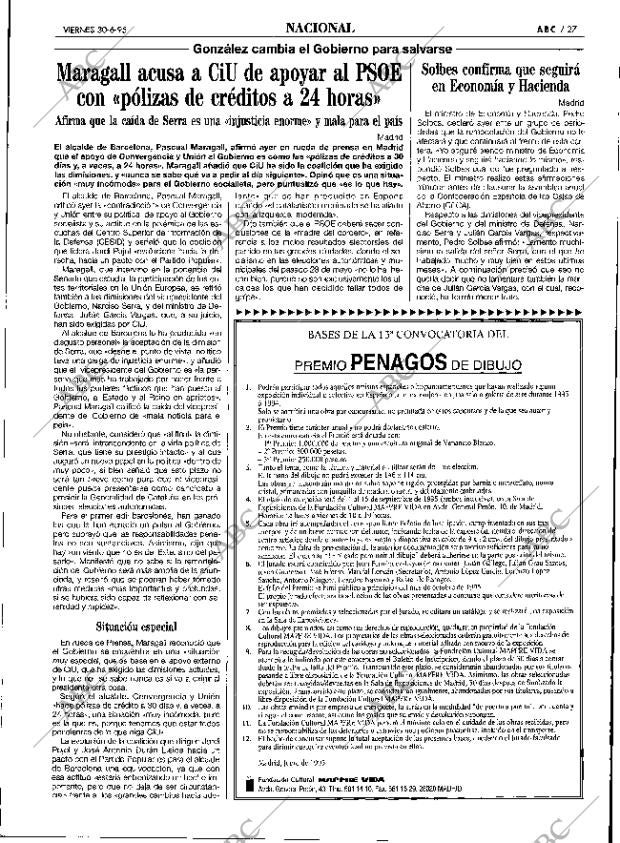 ABC SEVILLA 30-06-1995 página 27