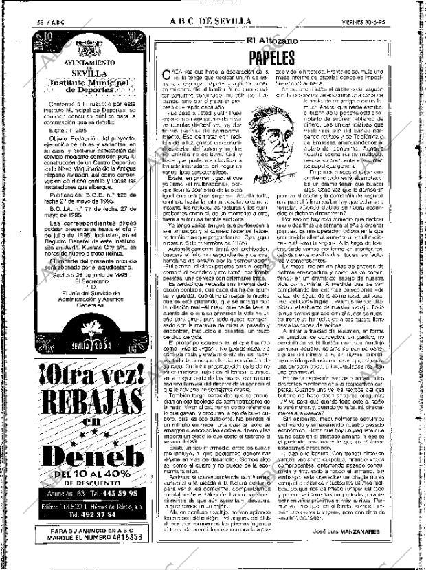 ABC SEVILLA 30-06-1995 página 58