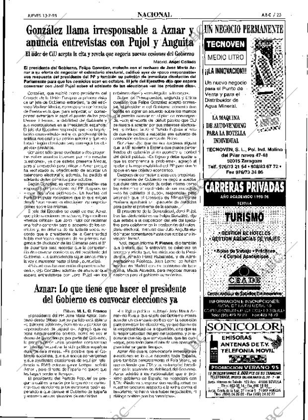 ABC SEVILLA 13-07-1995 página 23