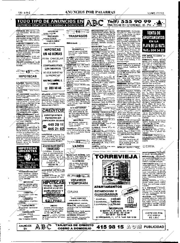 ABC MADRID 17-07-1995 página 108