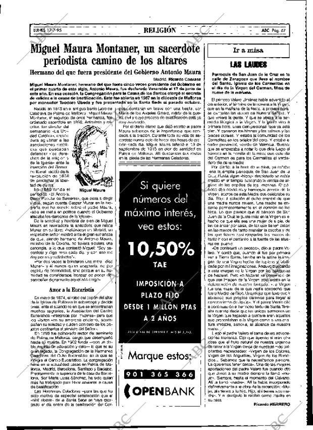 ABC MADRID 17-07-1995 página 67