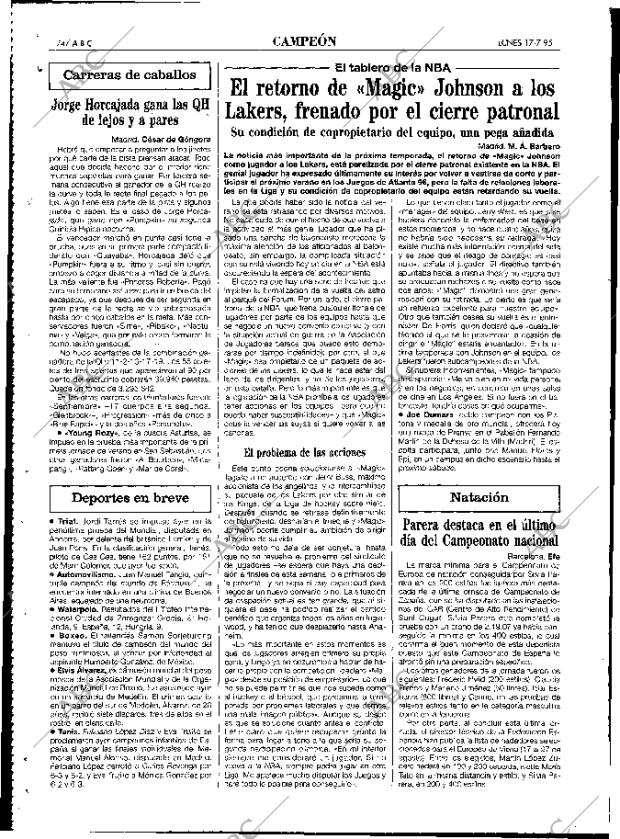 ABC MADRID 17-07-1995 página 74