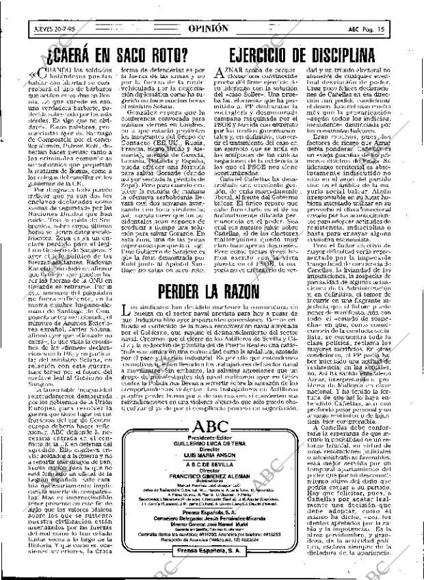 ABC SEVILLA 20-07-1995 página 15