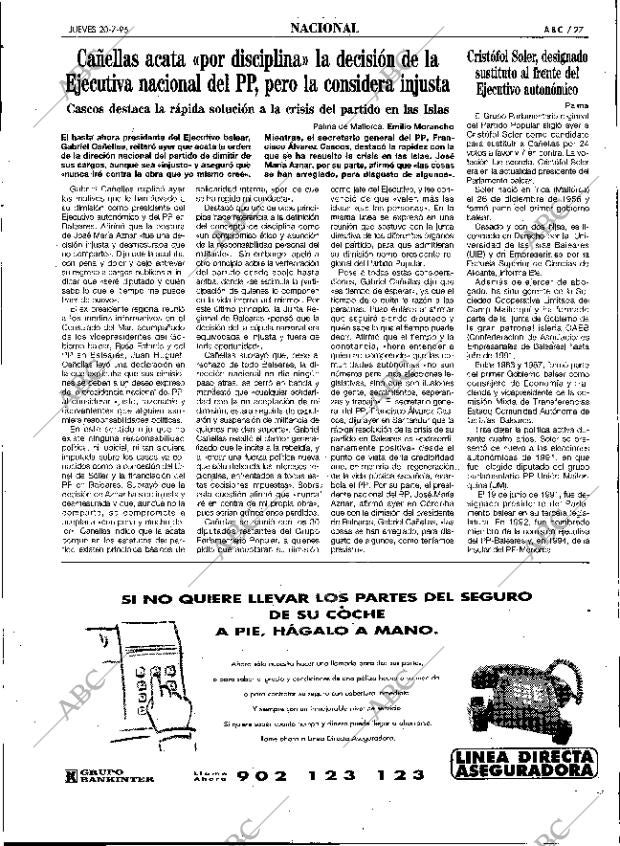 ABC SEVILLA 20-07-1995 página 27