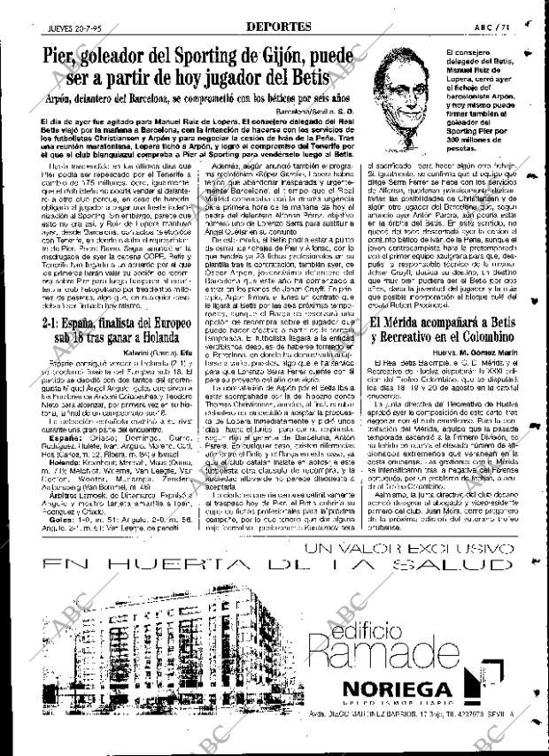 ABC SEVILLA 20-07-1995 página 71