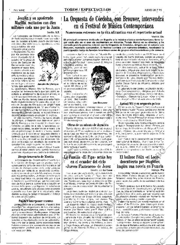 ABC SEVILLA 20-07-1995 página 74