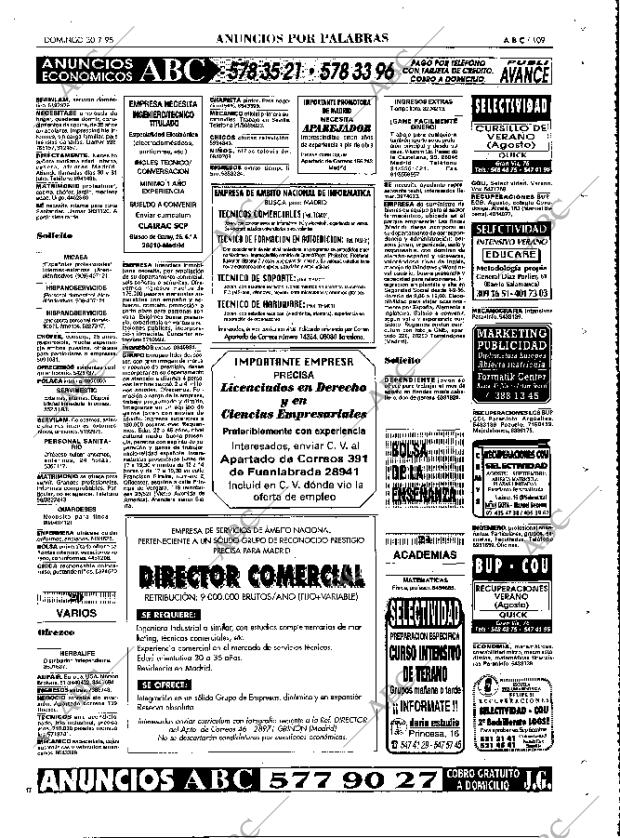 ABC MADRID 30-07-1995 página 109