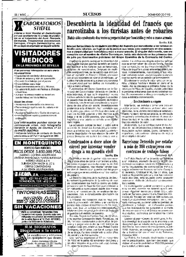 ABC SEVILLA 30-07-1995 página 58