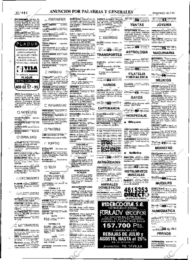 ABC SEVILLA 30-07-1995 página 80