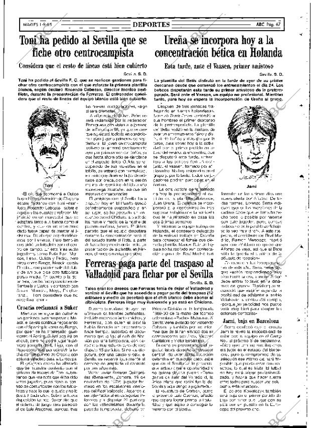 ABC SEVILLA 01-08-1995 página 67