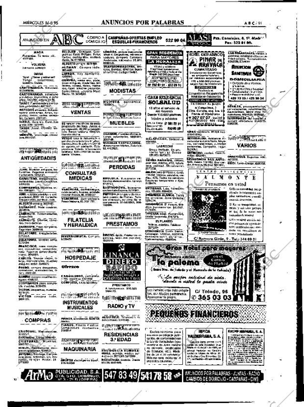 ABC MADRID 16-08-1995 página 91