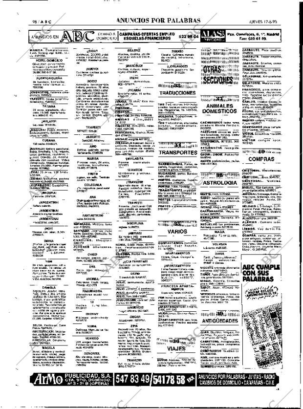 ABC MADRID 17-08-1995 página 98