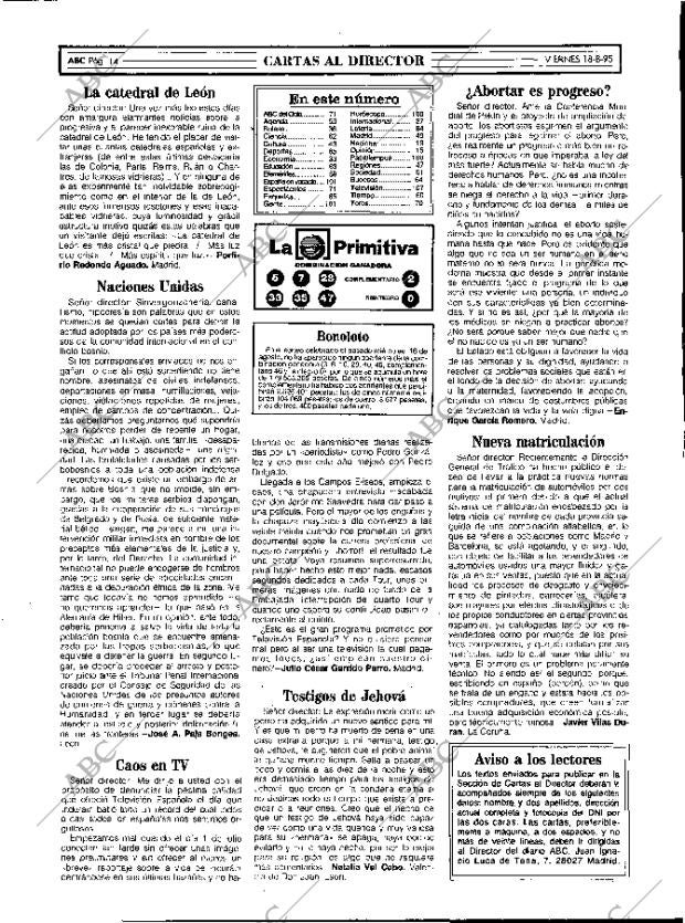 ABC MADRID 18-08-1995 página 14