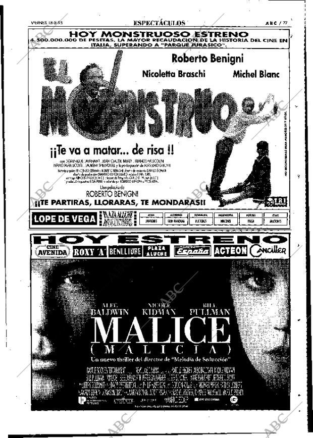 ABC MADRID 18-08-1995 página 77