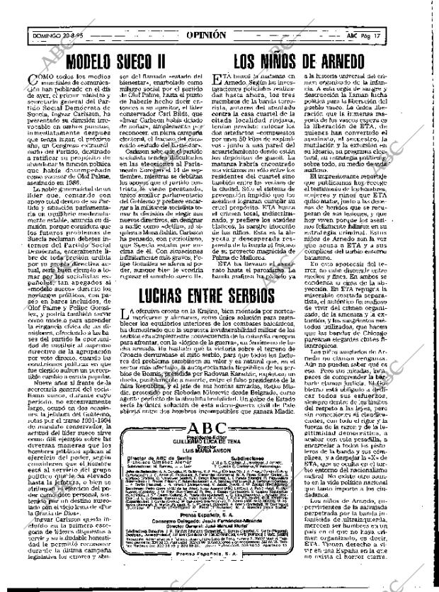 ABC MADRID 20-08-1995 página 17