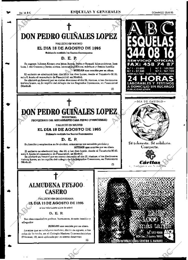 ABC MADRID 20-08-1995 página 84