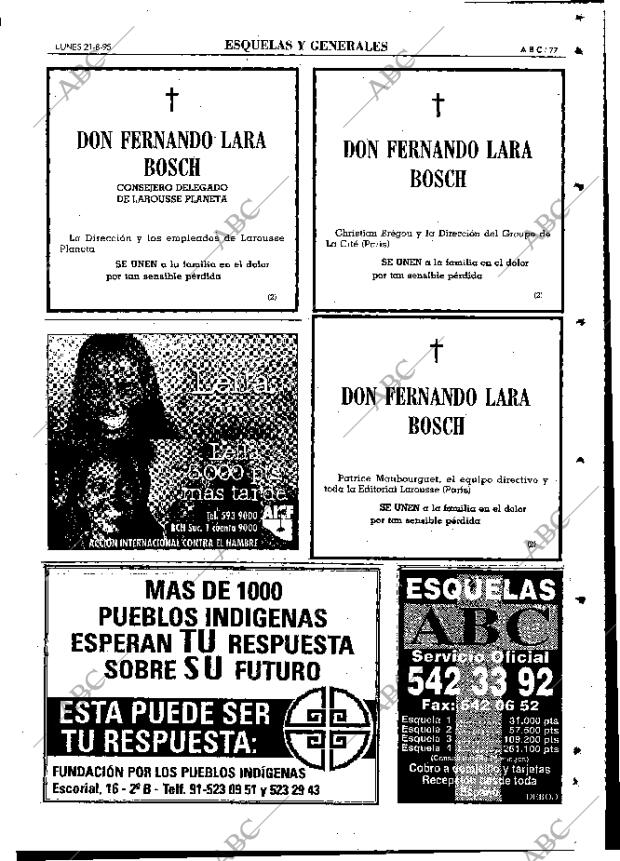 ABC MADRID 21-08-1995 página 77