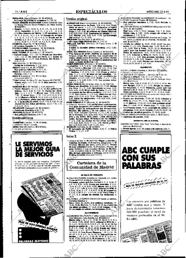 ABC MADRID 23-08-1995 página 74