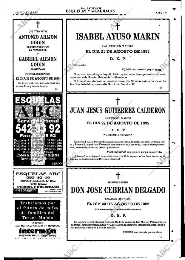 ABC MADRID 23-08-1995 página 77