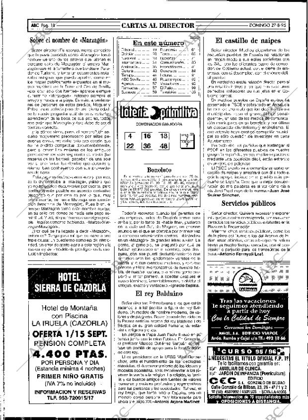 ABC SEVILLA 27-08-1995 página 18