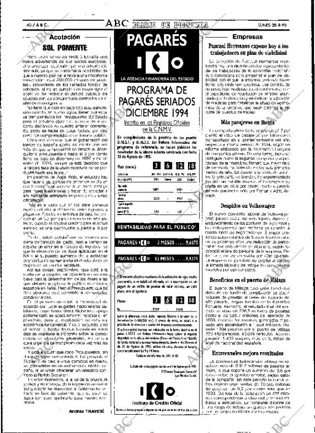 ABC MADRID 28-08-1995 página 40