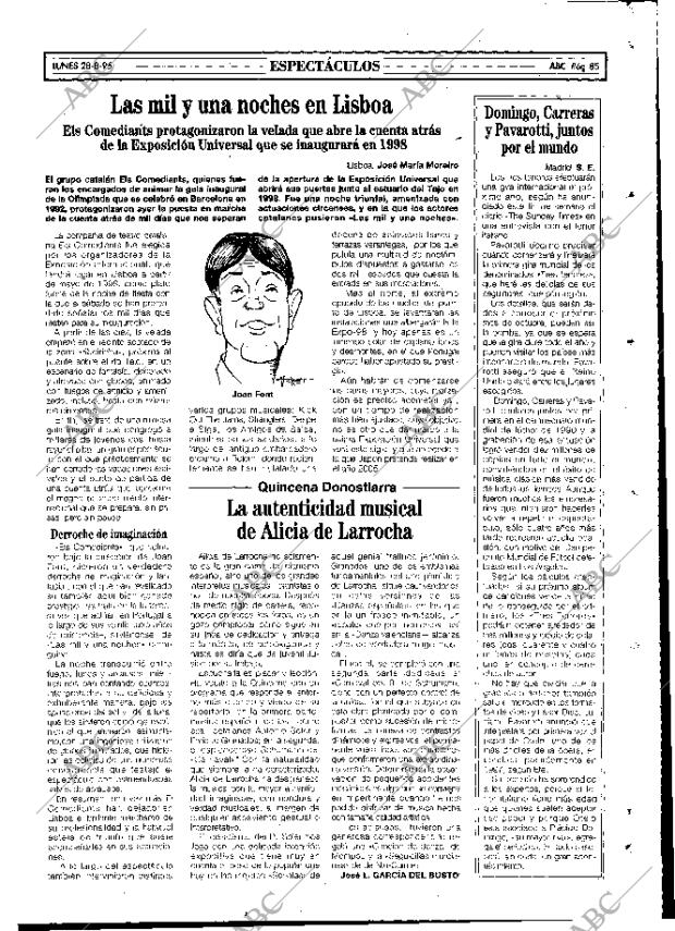 ABC MADRID 28-08-1995 página 85